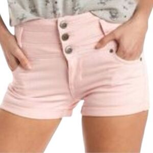 refuge Women’s Pink High Waist Stretch Shorts Size 10